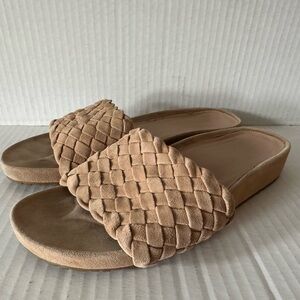Cole Haan Women's Woven Slide Sandals in Beige